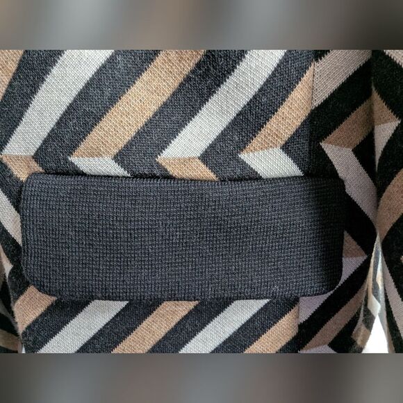 Red Valentino Mink Fur Accents Wool Blend Chevron Crop Jacket/Blazer L/Us10/It46 - Picture 13 of 16